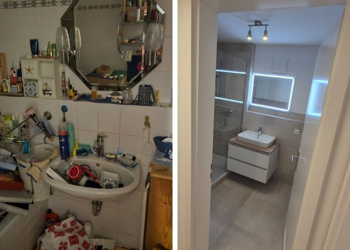 Moderne Badrenovierung in Esslingen am Neckar